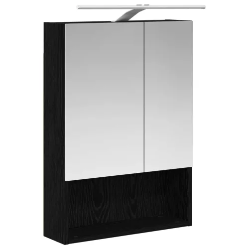  Fürdőszobai tükörszekrény Fekete tölgy 50 x 14,5 x 70 cm