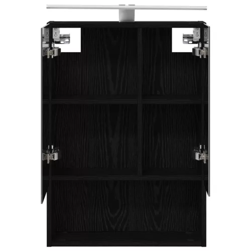  Fürdőszobai tükörszekrény Fekete tölgy 50 x 14,5 x 70 cm