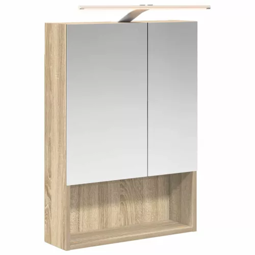  Fürdőszobai tükörszekrény Sonoma tölgy 50 x 14,5 x 70 cm