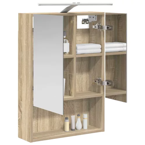  Fürdőszobai tükörszekrény Sonoma tölgy 50 x 14,5 x 70 cm