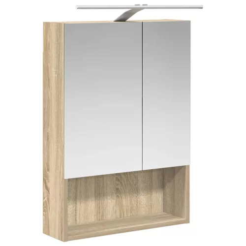  Fürdőszobai tükörszekrény Sonoma tölgy 50 x 14,5 x 70 cm