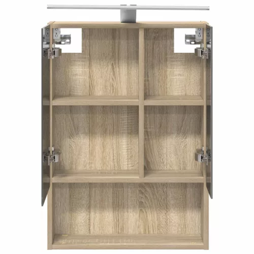  Fürdőszobai tükörszekrény Sonoma tölgy 50 x 14,5 x 70 cm