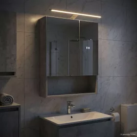    Fürdőszobai tükörszekrény Beton Szürke 50 x 14,5 x 70 cm