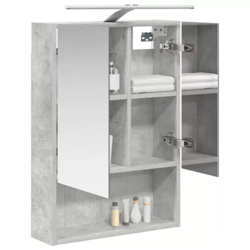  Fürdőszobai tükörszekrény Beton Szürke 50 x 14,5 x 70 cm