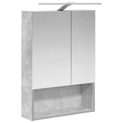  Fürdőszobai tükörszekrény Beton Szürke 50 x 14,5 x 70 cm