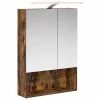  Fürdőszobai tükörszekrény Füstölt tölgy 50 x 14,5 x 70 cm