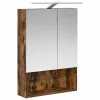  Fürdőszobai tükörszekrény Füstölt tölgy 50 x 14,5 x 70 cm