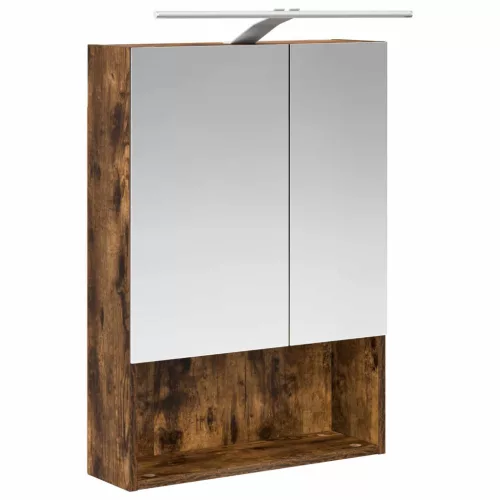  Fürdőszobai tükörszekrény Füstölt tölgy 50 x 14,5 x 70 cm