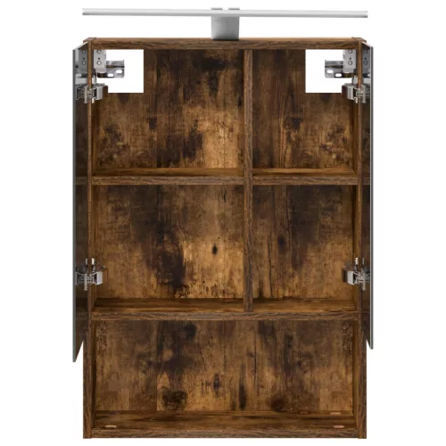  Fürdőszobai tükörszekrény Füstölt tölgy 50 x 14,5 x 70 cm