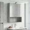  Fürdőszobai tükörszekrény Szürke Sonoma 50 x 14,5 x 70 cm