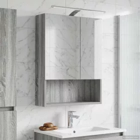    Fürdőszobai tükörszekrény Szürke Sonoma 50 x 14,5 x 70 cm