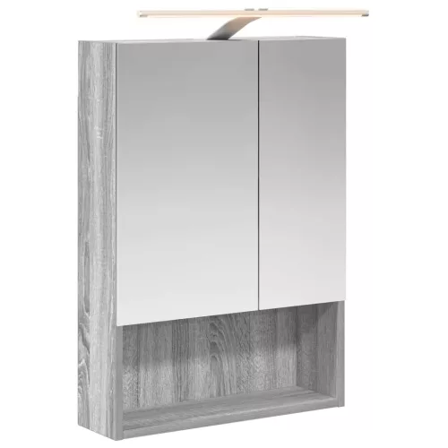  Fürdőszobai tükörszekrény Szürke Sonoma 50 x 14,5 x 70 cm