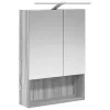  Fürdőszobai tükörszekrény Szürke Sonoma 50 x 14,5 x 70 cm