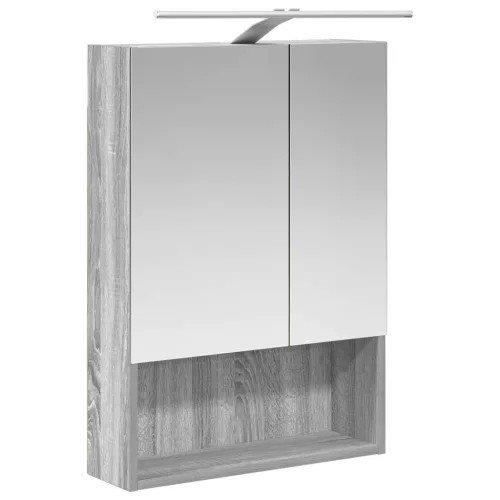  Fürdőszobai tükörszekrény Szürke Sonoma 50 x 14,5 x 70 cm