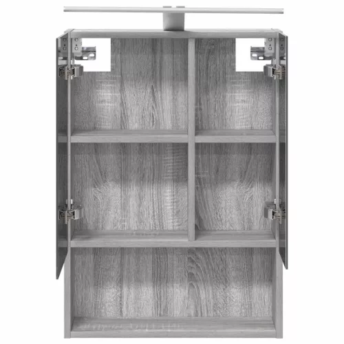  Fürdőszobai tükörszekrény Szürke Sonoma 50 x 14,5 x 70 cm