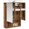 Fürdőszobai tükörszekrény Öreg fa 50 x 14,5 x 70 cm Faanyag