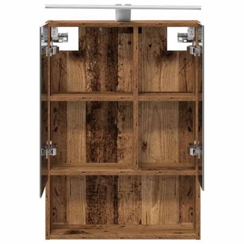  Fürdőszobai tükörszekrény Öreg fa 50 x 14,5 x 70 cm Faanyag