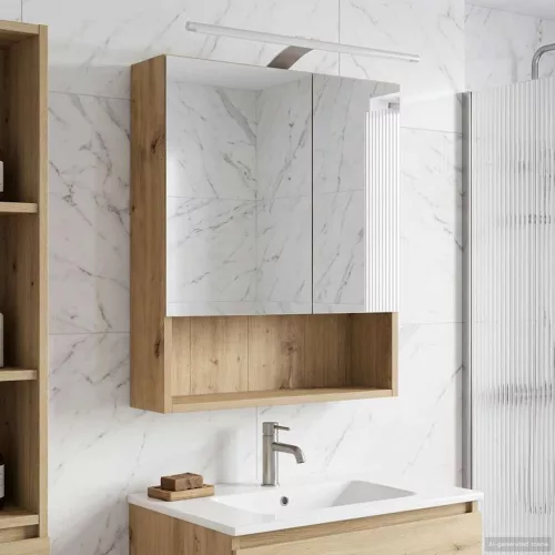  Fürdőszobai tükörszekrény Művészi tölgy 50 x 14,5 x 70 cm