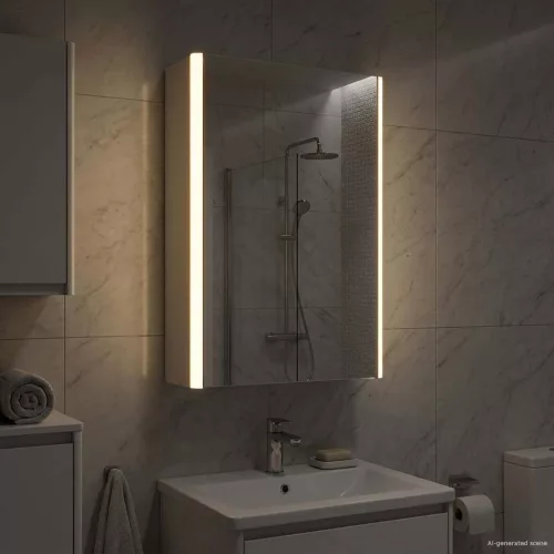  Fürdőszobai tükörszekrény Fehér 33 x 11,5 x 50 cm Faanyag