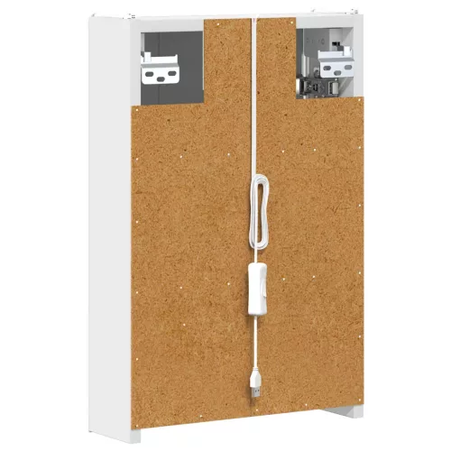  Fürdőszobai tükörszekrény Fehér 33 x 11,5 x 50 cm Faanyag