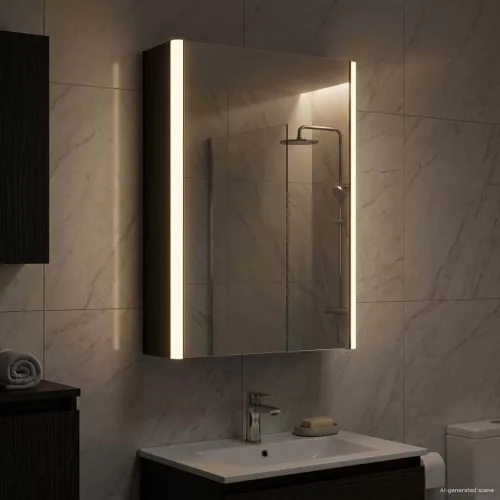  Fürdőszobai tükörszekrény Fekete tölgy 33 x 11,5 x 50 cm