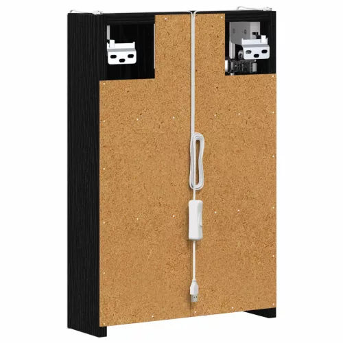  Fürdőszobai tükörszekrény Fekete tölgy 33 x 11,5 x 50 cm