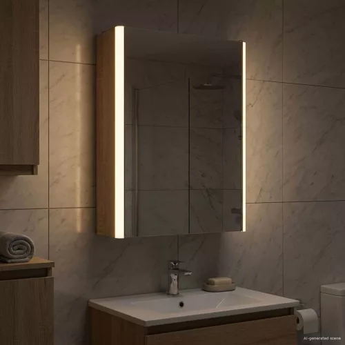  Fürdőszobai tükörszekrény Sonoma tölgy 33 x 11,5 x 50 cm