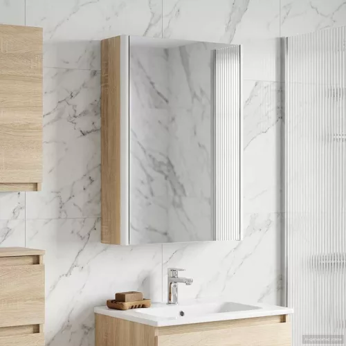  Fürdőszobai tükörszekrény Sonoma tölgy 33 x 11,5 x 50 cm