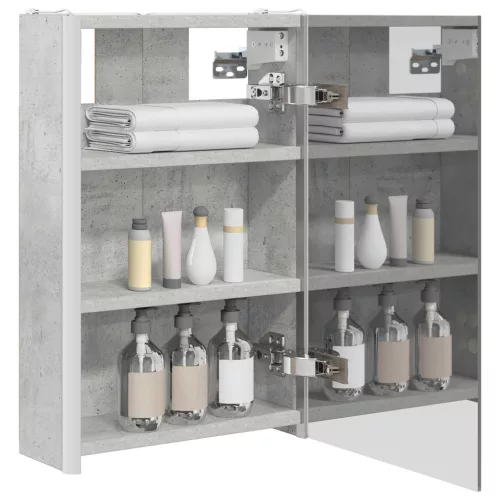  Fürdőszobai tükörszekrény Beton Szürke 33 x 11,5 x 50 cm