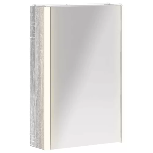  Fürdőszobai tükörszekrény Szürke Sonoma 33 x 11,5 x 50 cm