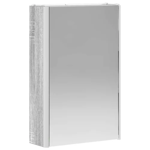  Fürdőszobai tükörszekrény Szürke Sonoma 33 x 11,5 x 50 cm