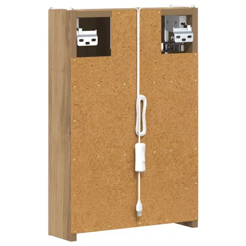  Fürdőszobai tükörszekrény Művészi tölgy 33 x 11,5 x 50 cm