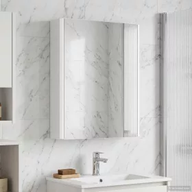    Fürdőszobai tükörszekrény Fehér 43 x 11,5 x 60,5 cm Faanyag