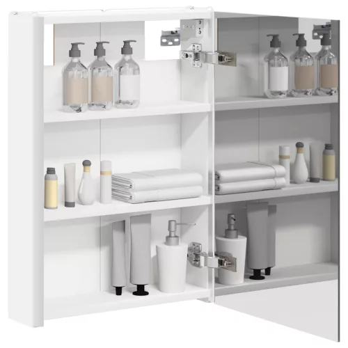  Fürdőszobai tükörszekrény Fehér 43 x 11,5 x 60,5 cm Faanyag