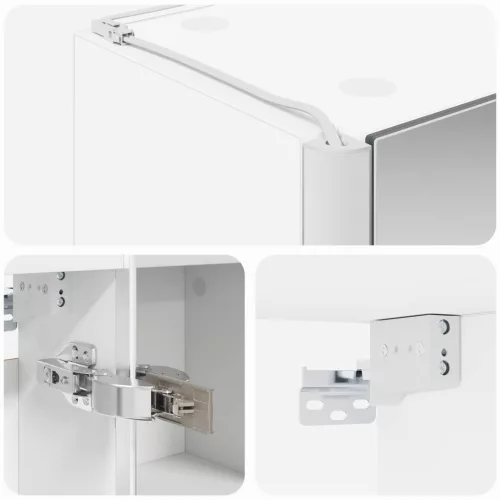  Fürdőszobai tükörszekrény Fehér 43 x 11,5 x 60,5 cm Faanyag