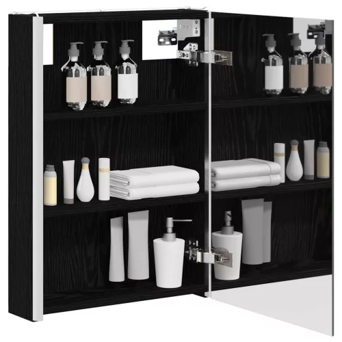  Fürdőszobai tükörszekrény Fekete tölgy 43 x 11,5 x 60,5 cm