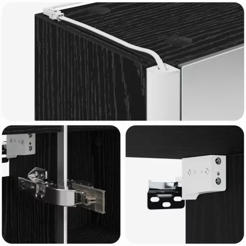  Fürdőszobai tükörszekrény Fekete tölgy 43 x 11,5 x 60,5 cm