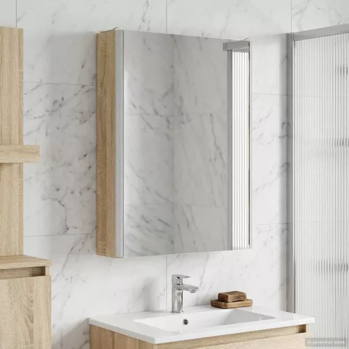  Fürdőszobai tükörszekrény Sonoma tölgy 43 x 11,5 x 60,5 cm