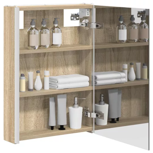  Fürdőszobai tükörszekrény Sonoma tölgy 43 x 11,5 x 60,5 cm