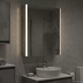    Fürdőszobai tükörszekrény Beton Szürke 43 x 11,5 x 60,5 cm