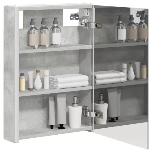  Fürdőszobai tükörszekrény Beton Szürke 43 x 11,5 x 60,5 cm