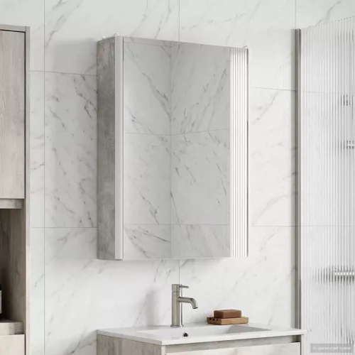  Fürdőszobai tükörszekrény Beton Szürke 43 x 11,5 x 60,5 cm