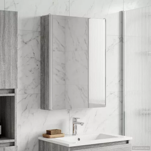  Fürdőszobai tükörszekrény Szürke Sonoma 43 x 11,5 x 60,5 cm