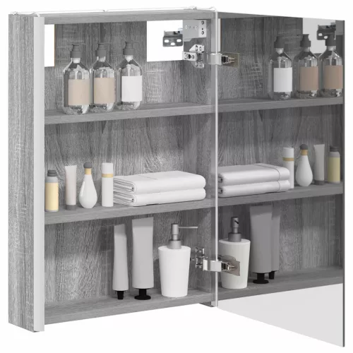  Fürdőszobai tükörszekrény Szürke Sonoma 43 x 11,5 x 60,5 cm