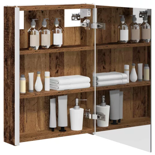  Fürdőszobai tükörszekrény Öreg fa 43 x 11,5 x 60,5 cm Faanyag