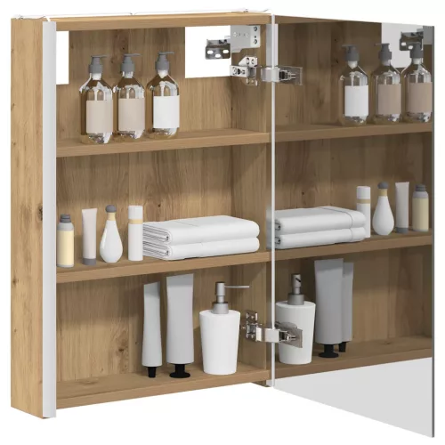  Fürdőszobai tükörszekrény Művészi tölgy 43 x 11,5 x 60,5 cm