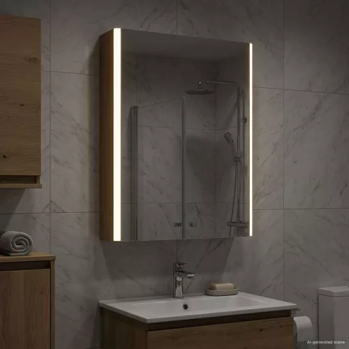  Fürdőszobai tükörszekrény Művészi tölgy 43 x 11,5 x 60,5 cm