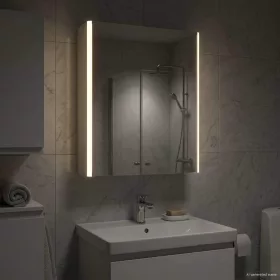    Fürdőszobai tükörszekrény Fehér 53,5 x 15,5 x 70 cm Faanyag