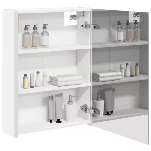  Fürdőszobai tükörszekrény Fehér 53,5 x 15,5 x 70 cm Faanyag