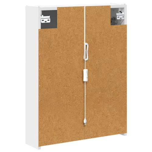  Fürdőszobai tükörszekrény Fehér 53,5 x 15,5 x 70 cm Faanyag